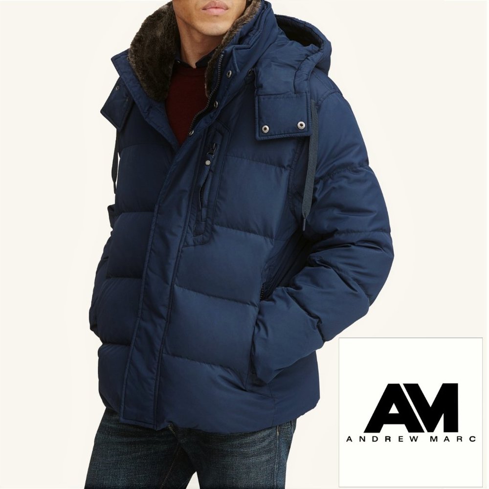 NWT Andrew Marc Baltic DOWN Hooded Coat